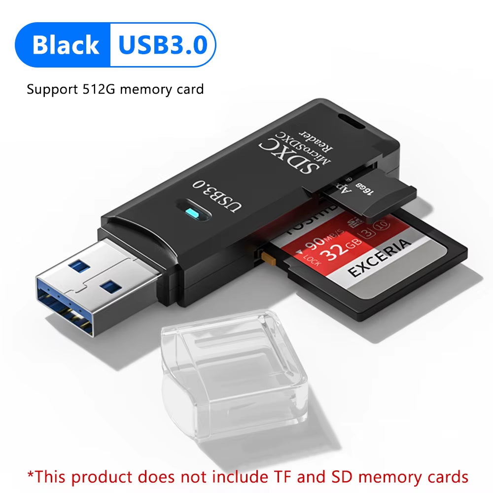USB 3.0 Card Reader SD TF Card Memory Card Reader 2 in 1 High Speed Smart Cardreader Adapter for PC Laptop Accessories