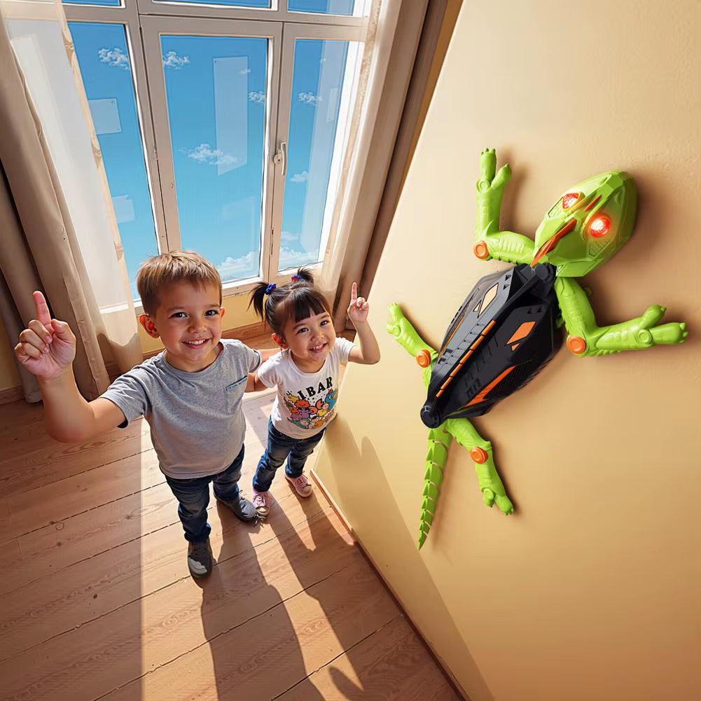 Remote Control Gecko Wall Climbing Car for Kids, Electric RC Lizard Toy Halloween Novelty Gift Crawling Toy Safe and Durable
