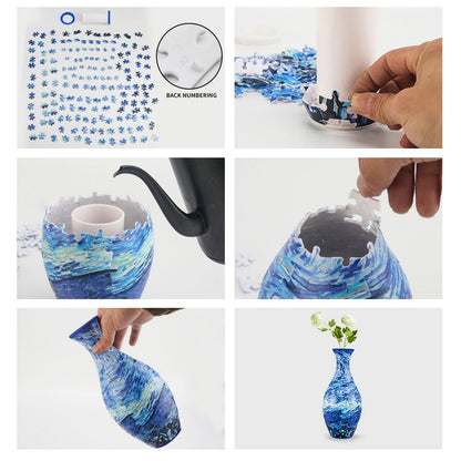 Transform Your Space with the 3D Puzzle Vase: 160 Unique Pieces for Stunning Floral Arrangements and DIY Fun!