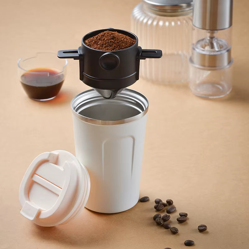 Versatile Collapsible Stainless Steel Coffee and Tea Dripper - Eco-Friendly and Portable