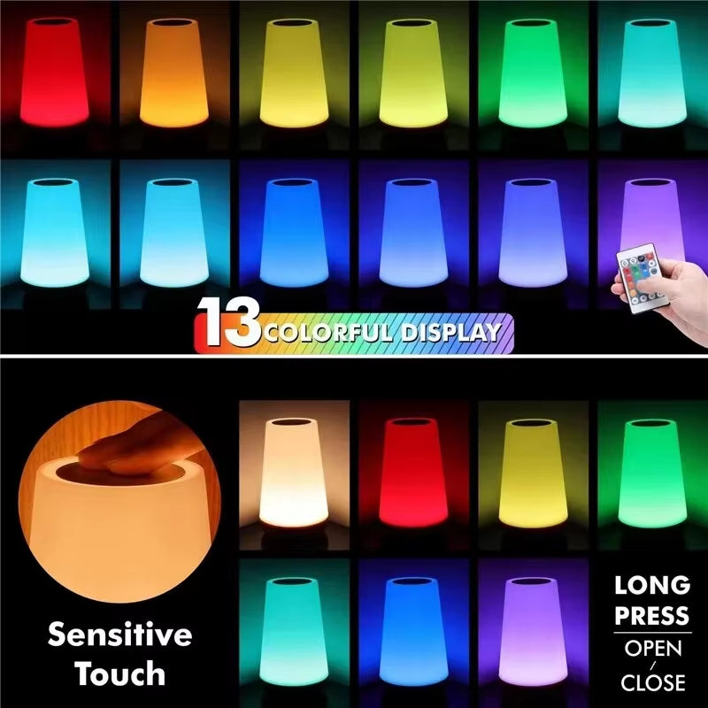 Illuminate Your Space with the Xiaomi 13 Color Changing Night Light - RGB Remote Control, Touch Dimmable, and USB Rechargeable for Ultimate Convenience