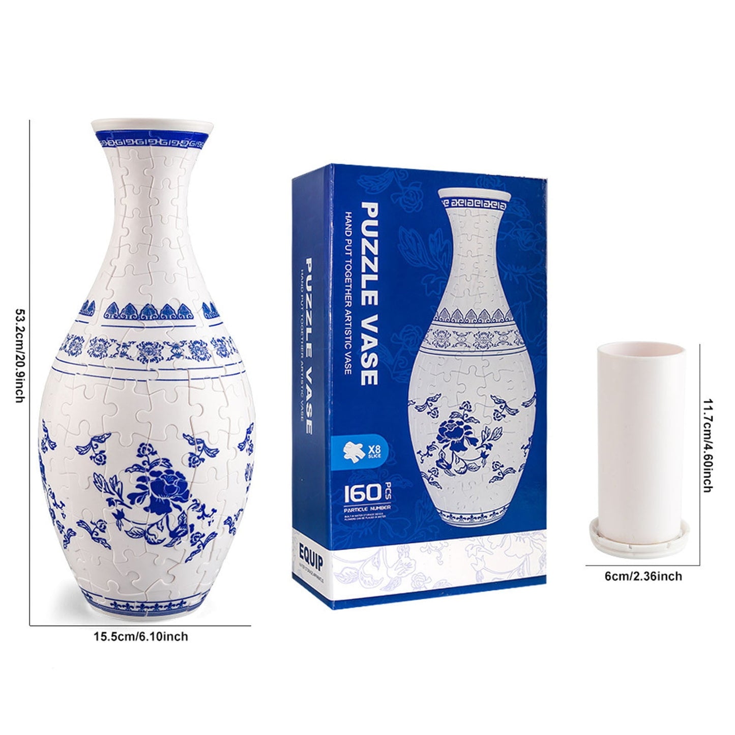 Transform Your Space with the 3D Puzzle Vase: 160 Unique Pieces for Stunning Floral Arrangements and DIY Fun!