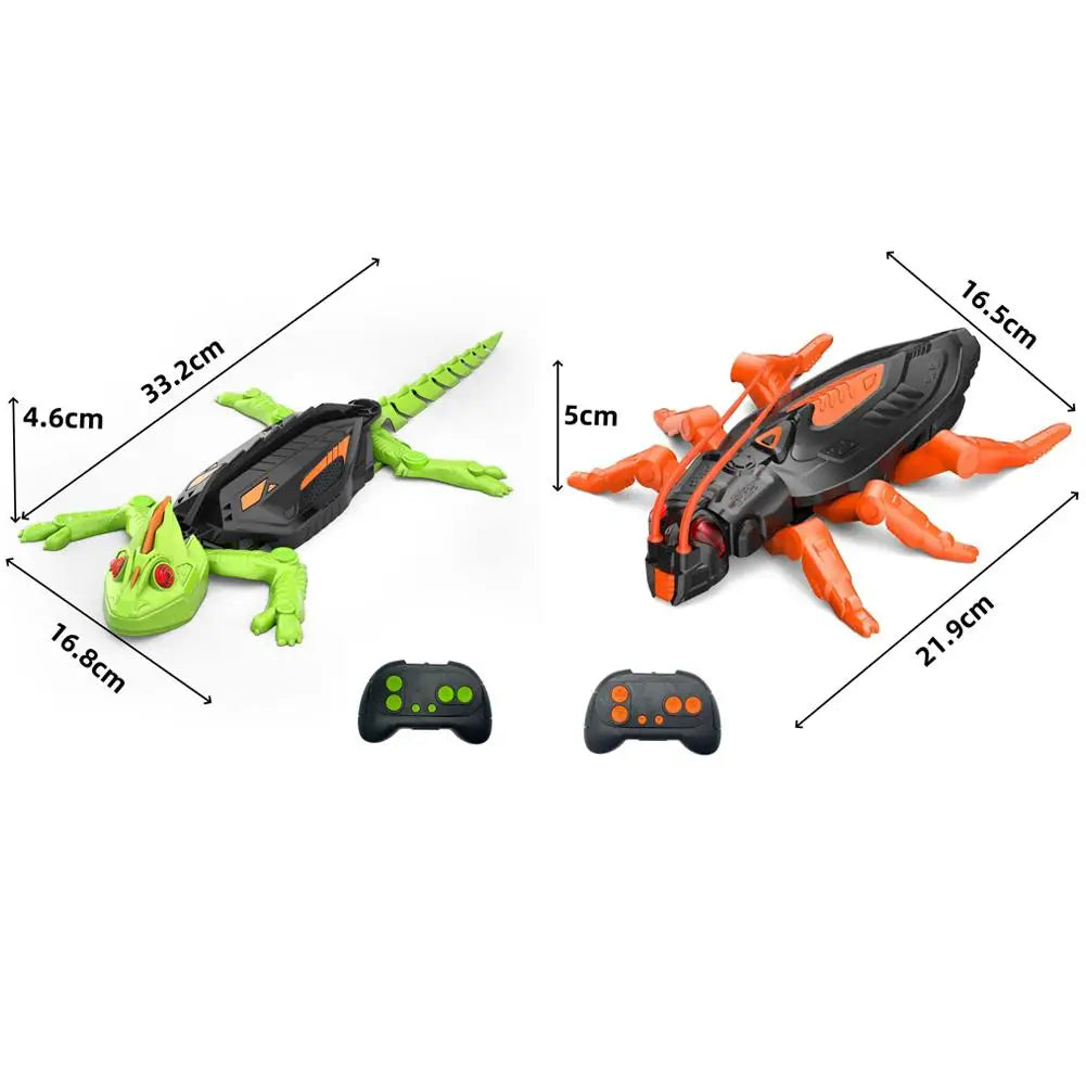 Remote Control Gecko Wall Climbing Car for Kids, Electric RC Lizard Toy Halloween Novelty Gift Crawling Toy Safe and Durable