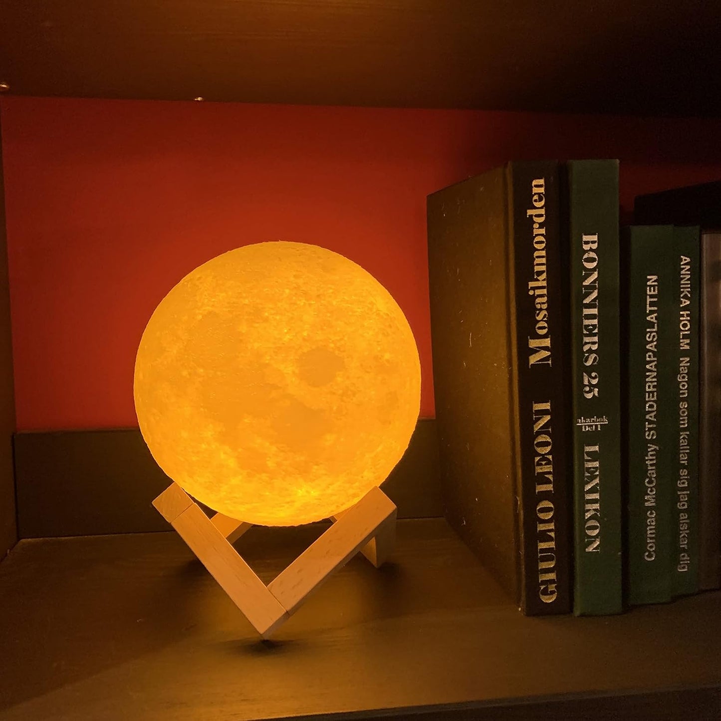 Enchanting 3D Moon Lamp - LED Night Light with Touch Control and USB Rechargeable Stand - Perfect for Bedroom Decor and Unique Gifts for All Ages (5.9 Inch)