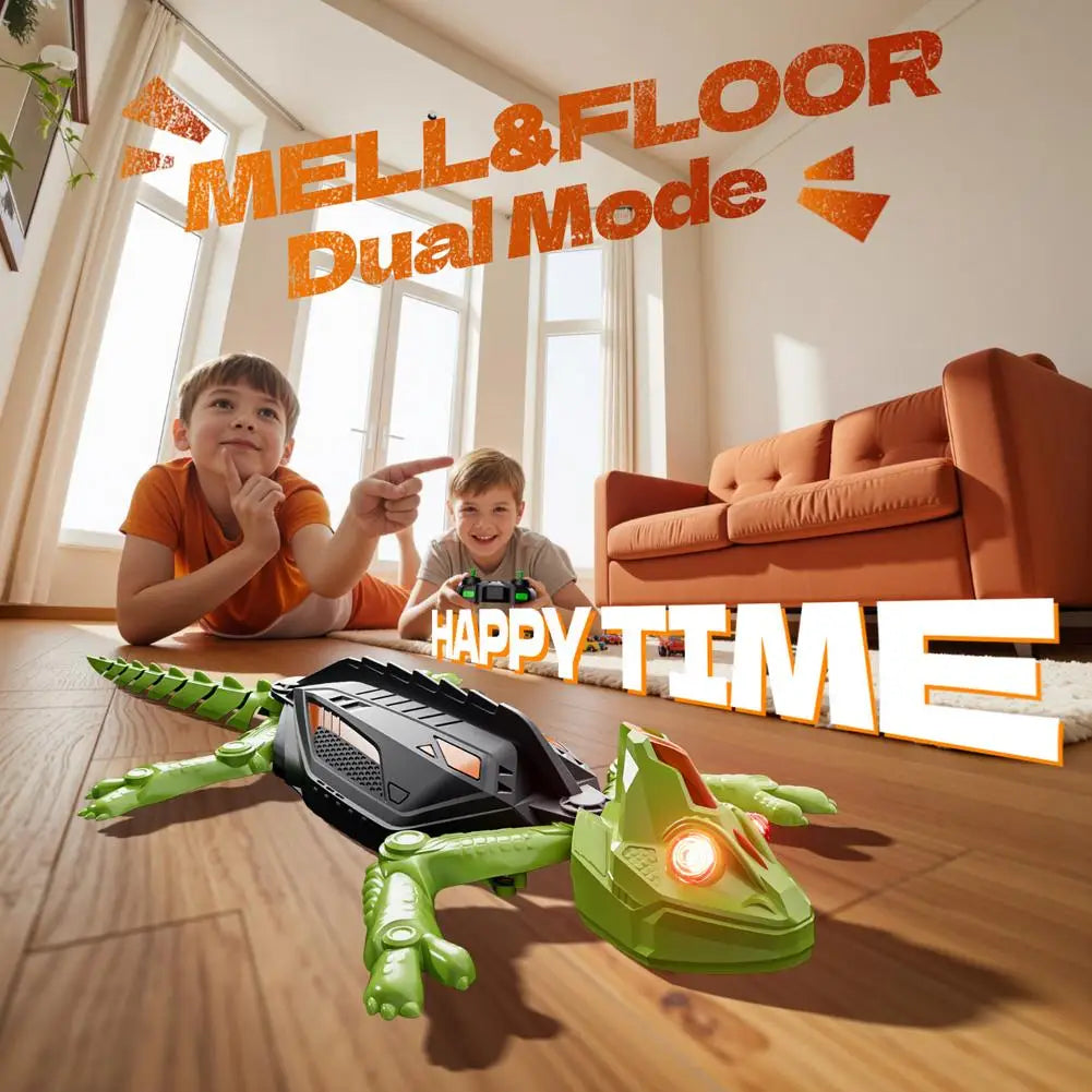 Remote Control Gecko Wall Climbing Car for Kids, Electric RC Lizard Toy Halloween Novelty Gift Crawling Toy Safe and Durable