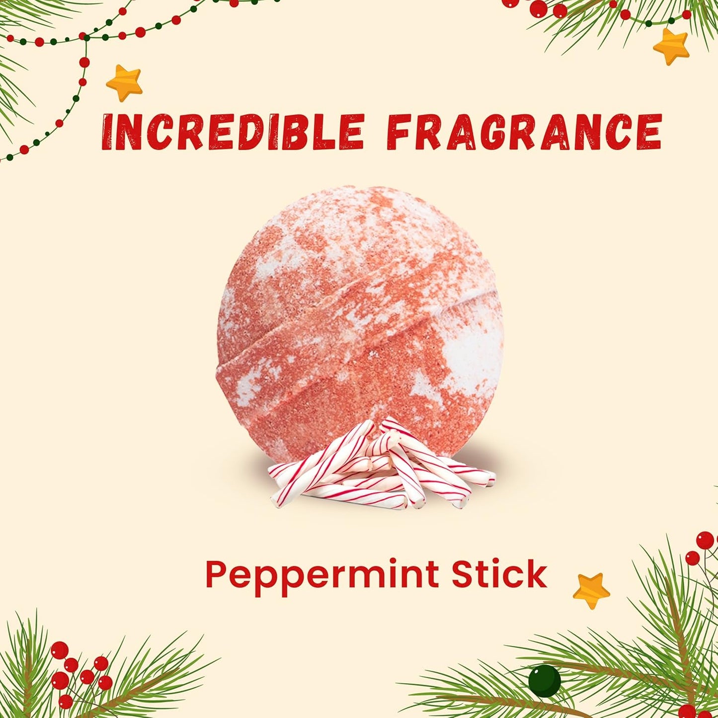 Delightful Christmas Bath Bomb for Kids with Hidden Surprise Toys - Perfect Holiday Gift Set for Boys and Girls - Cheerful Peppermint Bubble Bath Experience