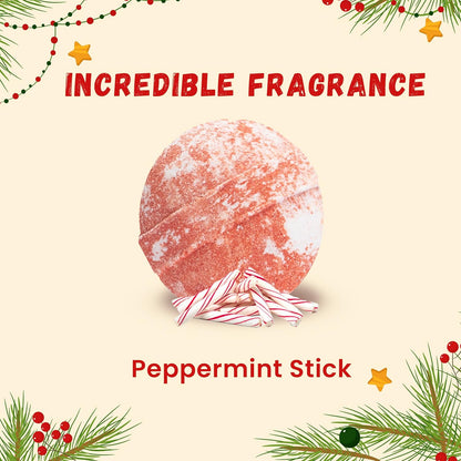 Delightful Christmas Bath Bomb for Kids with Hidden Surprise Toys - Perfect Holiday Gift Set for Boys and Girls - Cheerful Peppermint Bubble Bath Experience