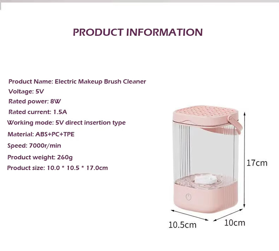 USB Plug Portable Electric Makeup Brush Cleaner Rechargeable Makeup Brushes Cleaning Tool Automatic Makeup Brush Cleaning