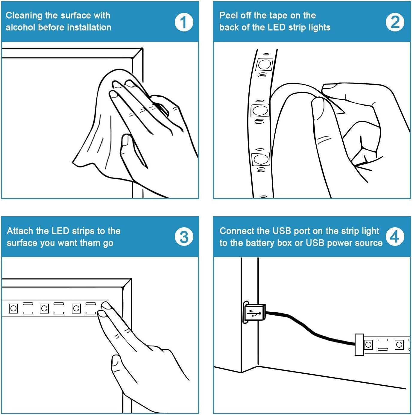 Transform Your Space with Our 6.5FT RGB LED Strip Lights - Battery Powered, Color Changing & Perfect for Any Occasion!