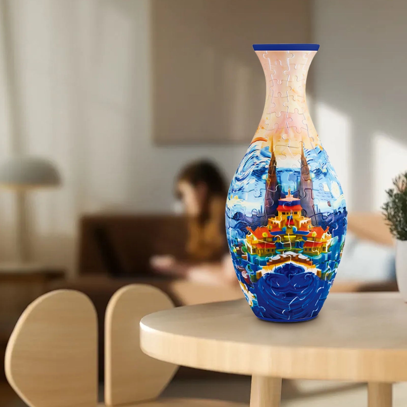 Transform Your Space with the 3D Puzzle Vase: 160 Unique Pieces for Stunning Floral Arrangements and DIY Fun!