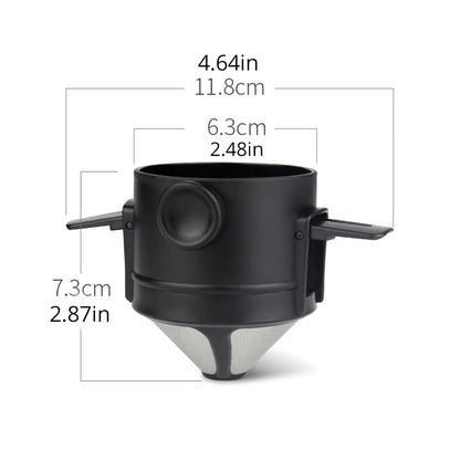 Versatile Collapsible Stainless Steel Coffee and Tea Dripper - Eco-Friendly and Portable