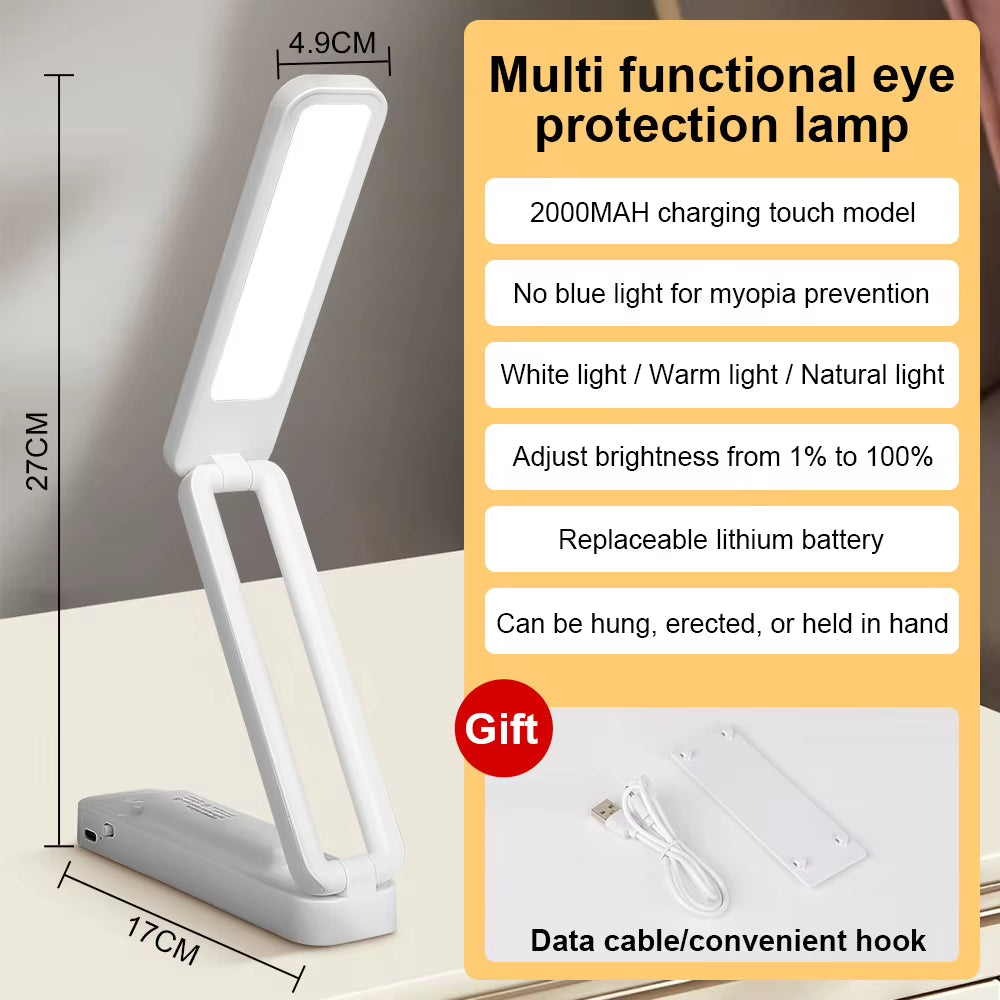 Transform Your Space with the Rechargeable LED Touch Table Lamp - Versatile Dimmable Night Light for Home & Bedroom