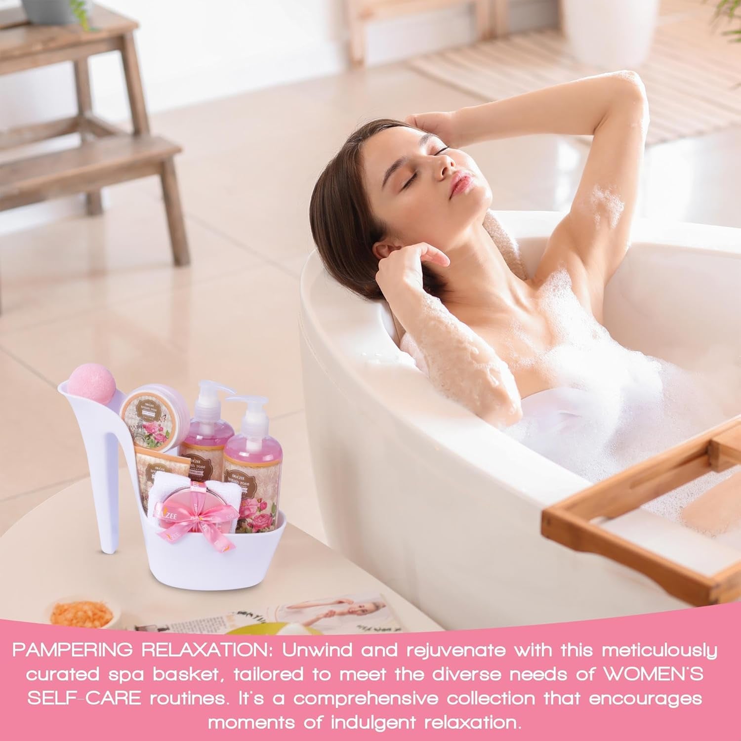 Indulge in Luxury: 8-Piece Rose Scented Bath and Body Gift Set – The Ultimate Spa Experience for Women
