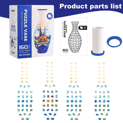 Transform Your Space with the 3D Puzzle Vase: 160 Unique Pieces for Stunning Floral Arrangements and DIY Fun!