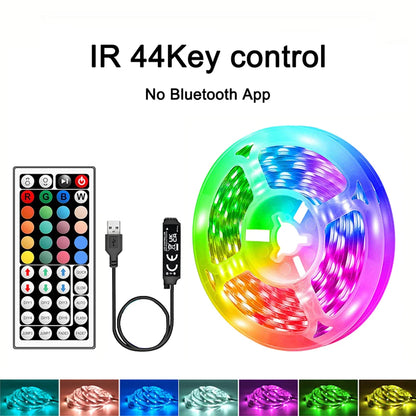 40M/131Ft Led Strip Lights APP 44Keys Music Sync Remote Control USB 5V RGB Flexible Tape Diode Lights for Party Home Luces Led