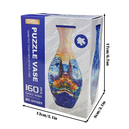 Transform Your Space with the 3D Puzzle Vase: 160 Unique Pieces for Stunning Floral Arrangements and DIY Fun!