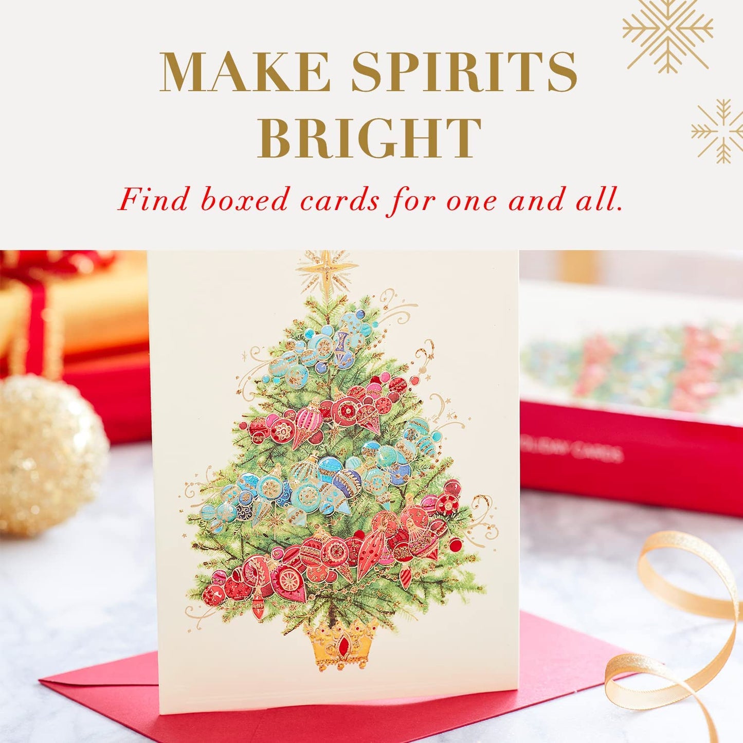 Christmas Cards Boxed with Envelopes, Special Wishes, Tree (8-Count)