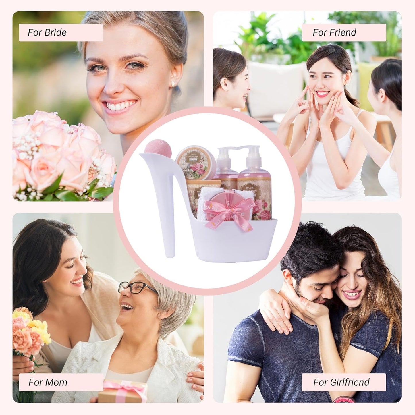 Indulge in Luxury: 8-Piece Rose Scented Bath and Body Gift Set – The Ultimate Spa Experience for Women